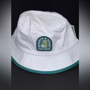 Bogeys & Beers White Bucket Hat with Green Trim